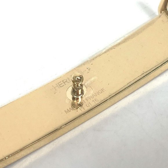 HERMES Thin belt belt Leather yellow main image 10